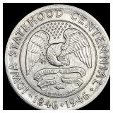 1946 Silver Iowa Centennial Half Dollar CHOICE BU