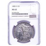 1885-O Morgan Silver Dollar NGC MS62