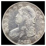 1833 Capped Bust Half Dollar NEARLY  UNCIRCULATED