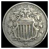 1866 Shield Nickel LIGHTLY CIRCULATED