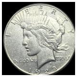 1928 Silver Peace Dollar NEARLY UNCIRCULATED