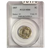 1937 Buffalo Nickel PCGS MS66