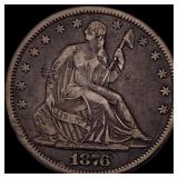 1876-CC Silver Half Dollar NEARLY  UNCIRCULATED