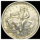 1925 Silver Stone Mountain Half Dollar CHOICE AU