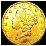 1896 Liberty Head Double Eagle $20 Gold CLOSELY UN