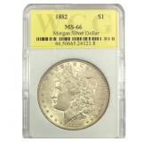 1882 Morgan Silver Dollar WCG MS66
