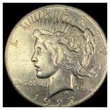 1927-S Silver Peace Dollar NEARLY UNCIRCULATED