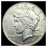 1934 Silver Peace Dollar NEARLY UNCIRCULATED