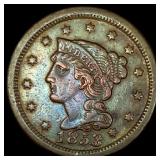 1853 Braided Hair Large Cent NEARLY UNCIRCULATED