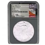2021 Silver Eagle NGC MS70 Eagle Landing T-2