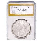 1881-S Morgan Silver Dollar PGA MS64+