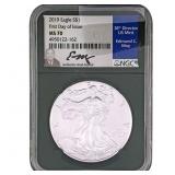 2019 Silver Eagle NGC MS70 First Day of Issue