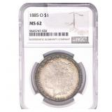 1885-O Morgan Silver Dollar NGC MS62