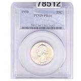 1950 Washington Silver Quarter PCGS PR66