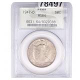 1947-D Walking Liberty Half Dollar PCGS MS64