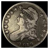 1818 Capped Bust Half Dollar LIGHTLY CIRCULATED
