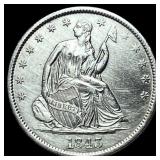 1843-O Silver Half Dollar CLOSELY  UNCIRCULATED