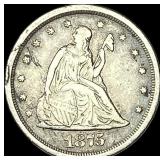 1875-S Seated Liberty Twenty Cents LIGHT CIRC