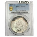 1887-O Morgan Silver Dollar PCGS MS62