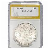 1883-O Morgan Silver Dollar PGA MS65