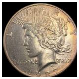 1927 Silver Peace Dollar CLOSELY UNCIRCULATED