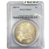 1883-O Morgan Silver Dollar PCGS MS64
