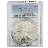 2018 Silver Eagle PCGS MS70