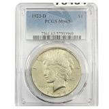 1923-D Silver Peace Dollar PCGS MS63