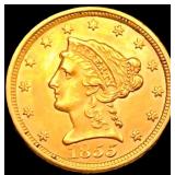1855 $2.50 Gold Quarter Eagle