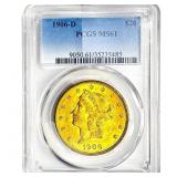 1906-D $20 Gold Double Eagle PCGS MS61