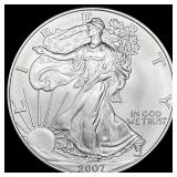 2007-W Silver American Eagle $1 SUPERB GEM BU