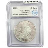 2025 Austria 1oz SIlver 1.5 Euro-Vienna Philharmon