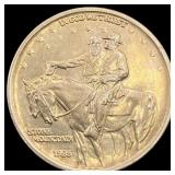 1925 Silver Stone Mountain Half Dollar CLOSELY UNC