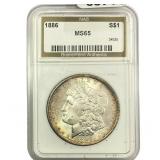 1886 Morgan Silver Dollar NAS MS65
