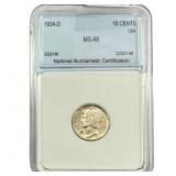 1934-D Mercury Silver Dime NNC MS66