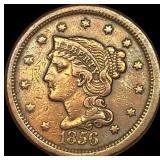 1856 Braided Hair Large Cent LIGHTLY CIRCULATED