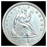 1855 Seated Liberty Quarter CLOSE UNC