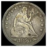 1853 Seated Liberty Quarter NICELY CIRCULATED