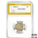 1925-S Buffalo Nickel PGA MS63