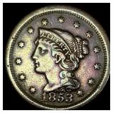 1853 Braided Hair Large Cent HIGH GRADE
