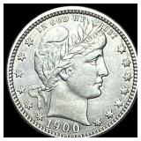 1900-O Silver Barber Quarter CLOSELY  UNCIRCULATE