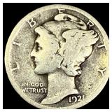 1921 Silver Mercury Dime NICELY CIRCULATED