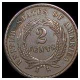1864 Bronze Two-Cent Piece CHOICE AU
