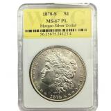 1878-S Morgan Silver Dollar WCG MS67 PL