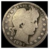 1897 Barber Quarter NICELY CIRCULATED