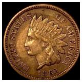 1862 Copper-Nickel Indian Head Cent NEARLY UNCIRCU