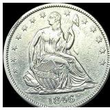 1846 Seated Liberty Half Dollar CLOSELY  UNCIRCUL