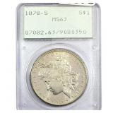 1878-S Morgan Silver Dollar PCGS MS63