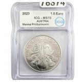 2023 Austria 1oz SIlver 1.5 Euro-Vienna Philharmon