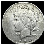 1934 Peace Silver Dollar NEARLY UNCIRCULATED